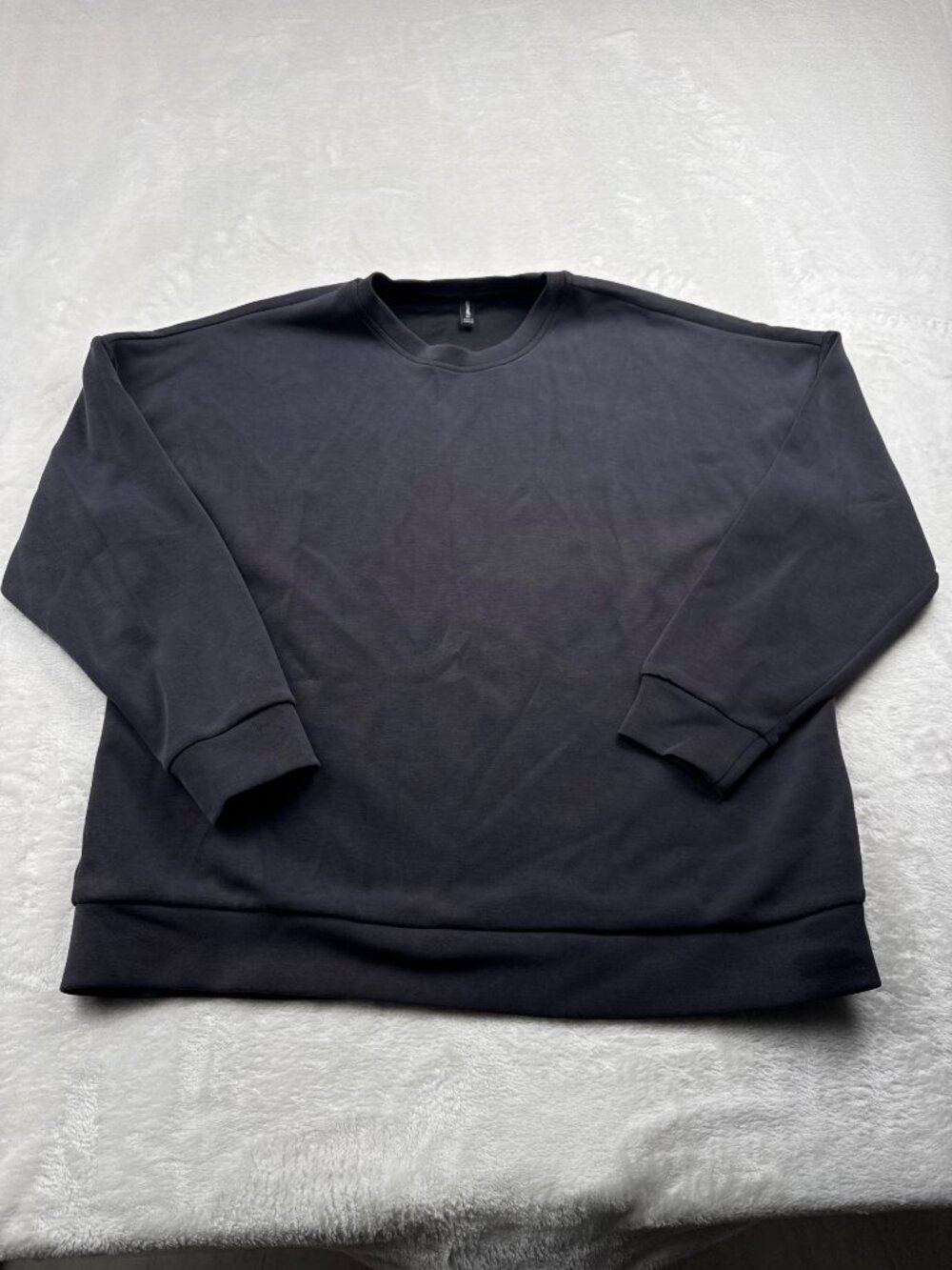 Lazypants Black Crewneck Sweatshirt XL Recycled Blend Long Sleeve